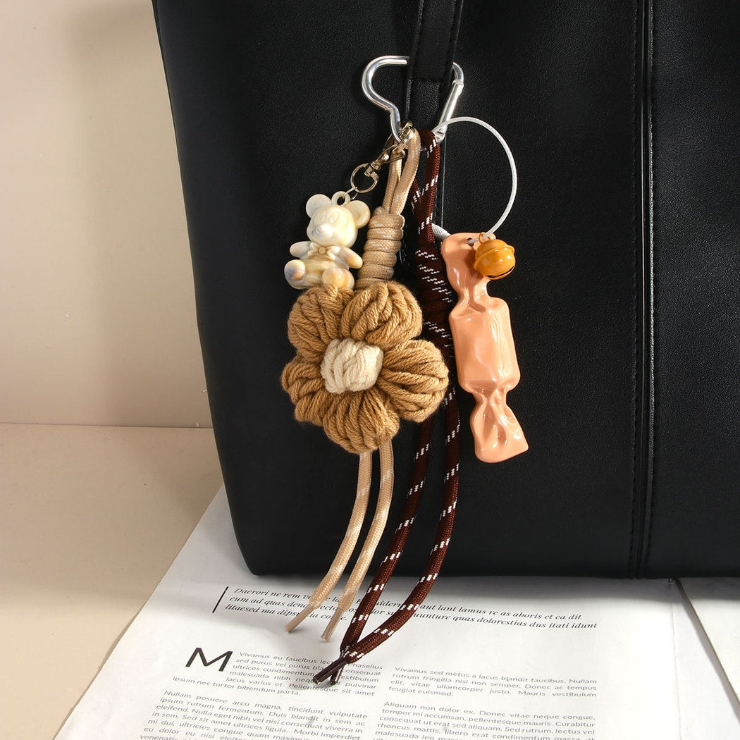 Keypus - Petal Detail Dog Key Ring Bag Charm