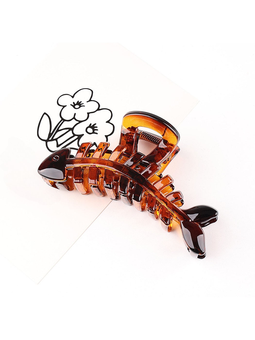 Beau - Animal Motif Plastic Fish Bone Claw Clip