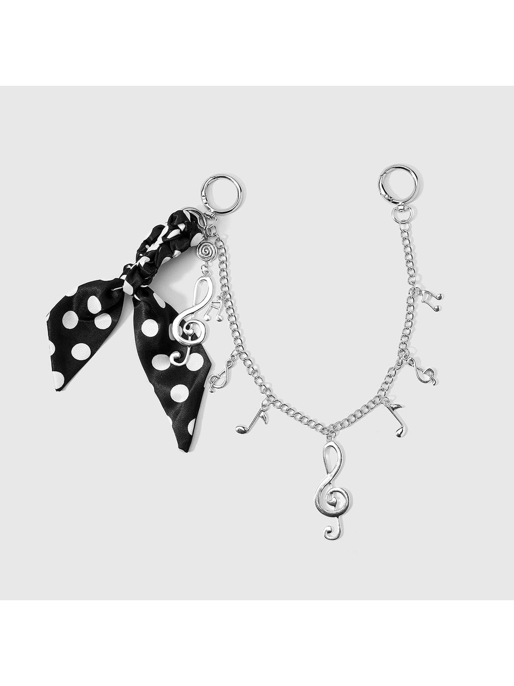 Keypus - Polka Dot Scarf Cherry Chain Bag Charm Keychain