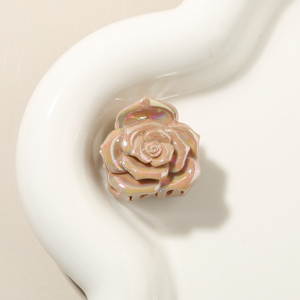 Beau - Glossy Rose Flower PS Hair Claw Clip