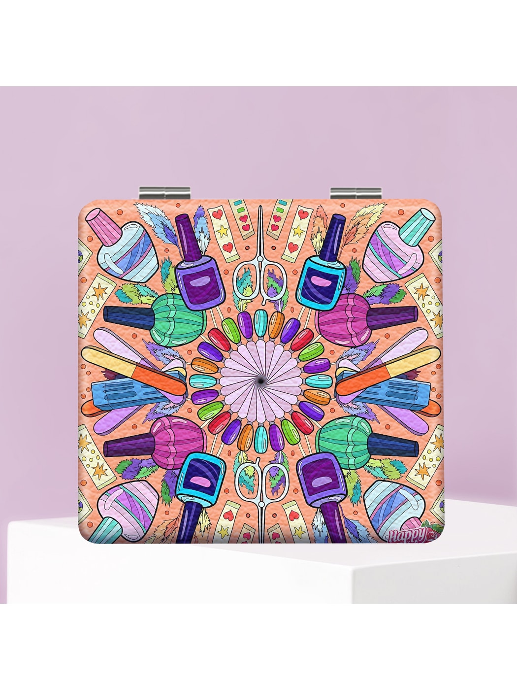 Mirroray - Makeup Theme Cartoon Print Makeup Mirror