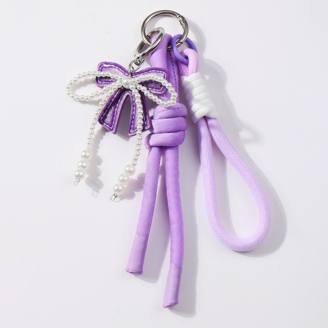 Keypus - Elegant Bow Pendant Cord Keychain