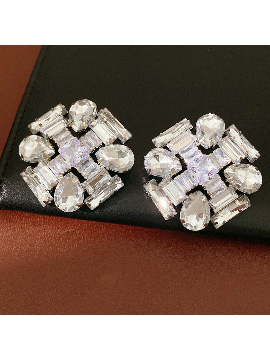 Earedge - Geometric Teardrop Statement Stud Earrings