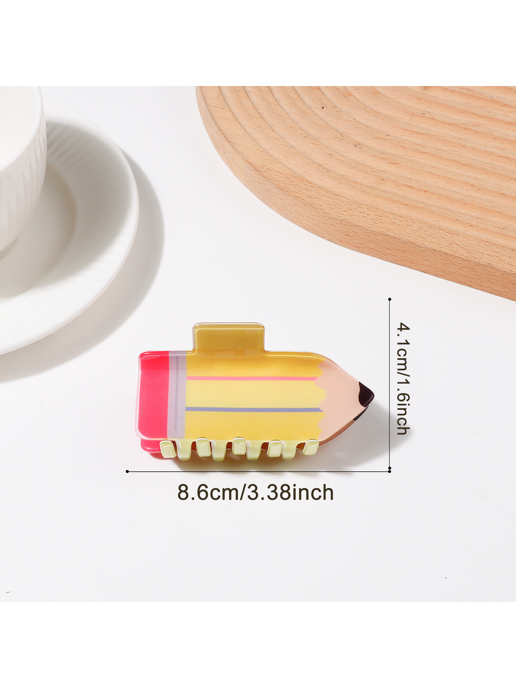Beau - Playful Apple Shape PVC Hair Claw Clip