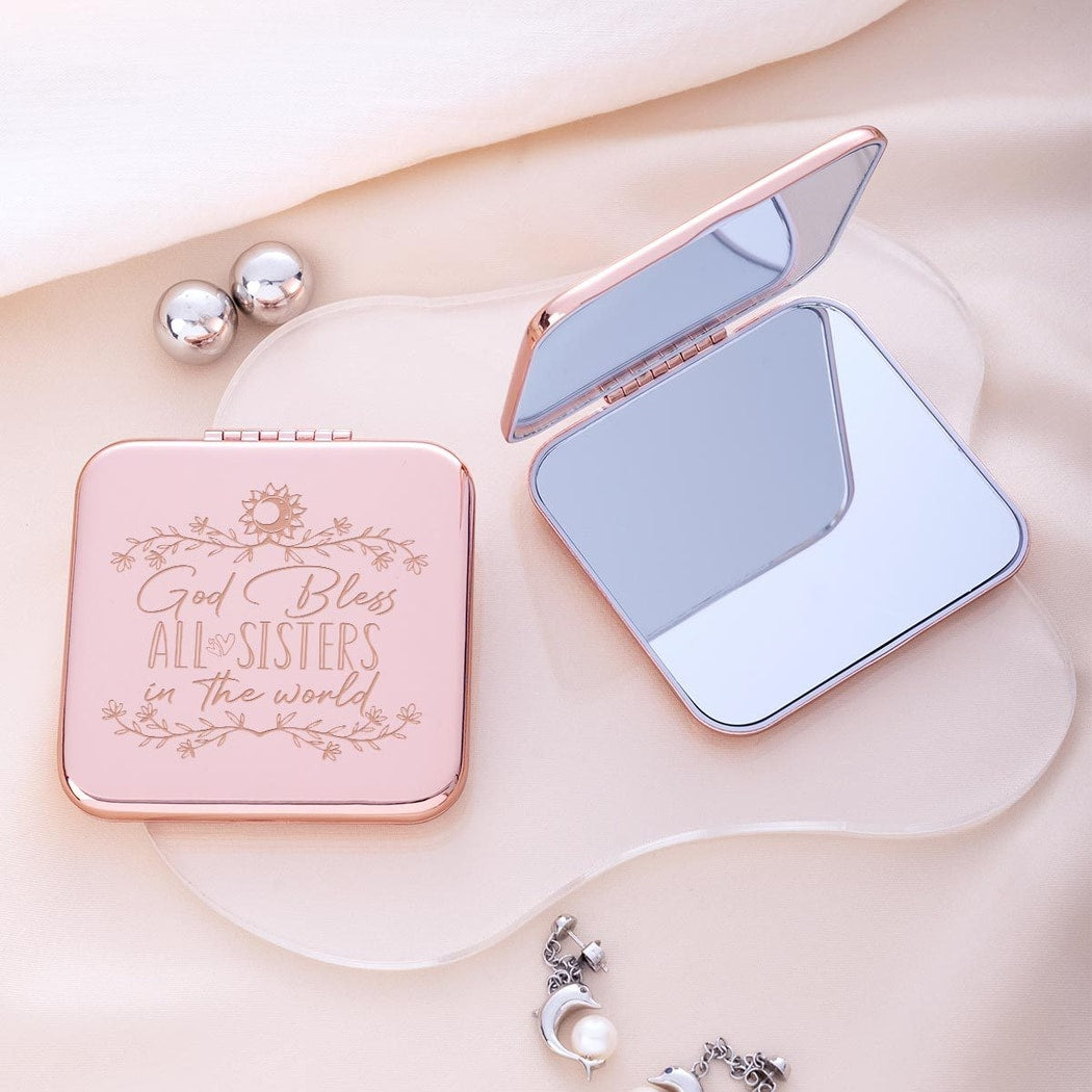 Mirroray - Square Folding Alloy Frame Makeup Mirror