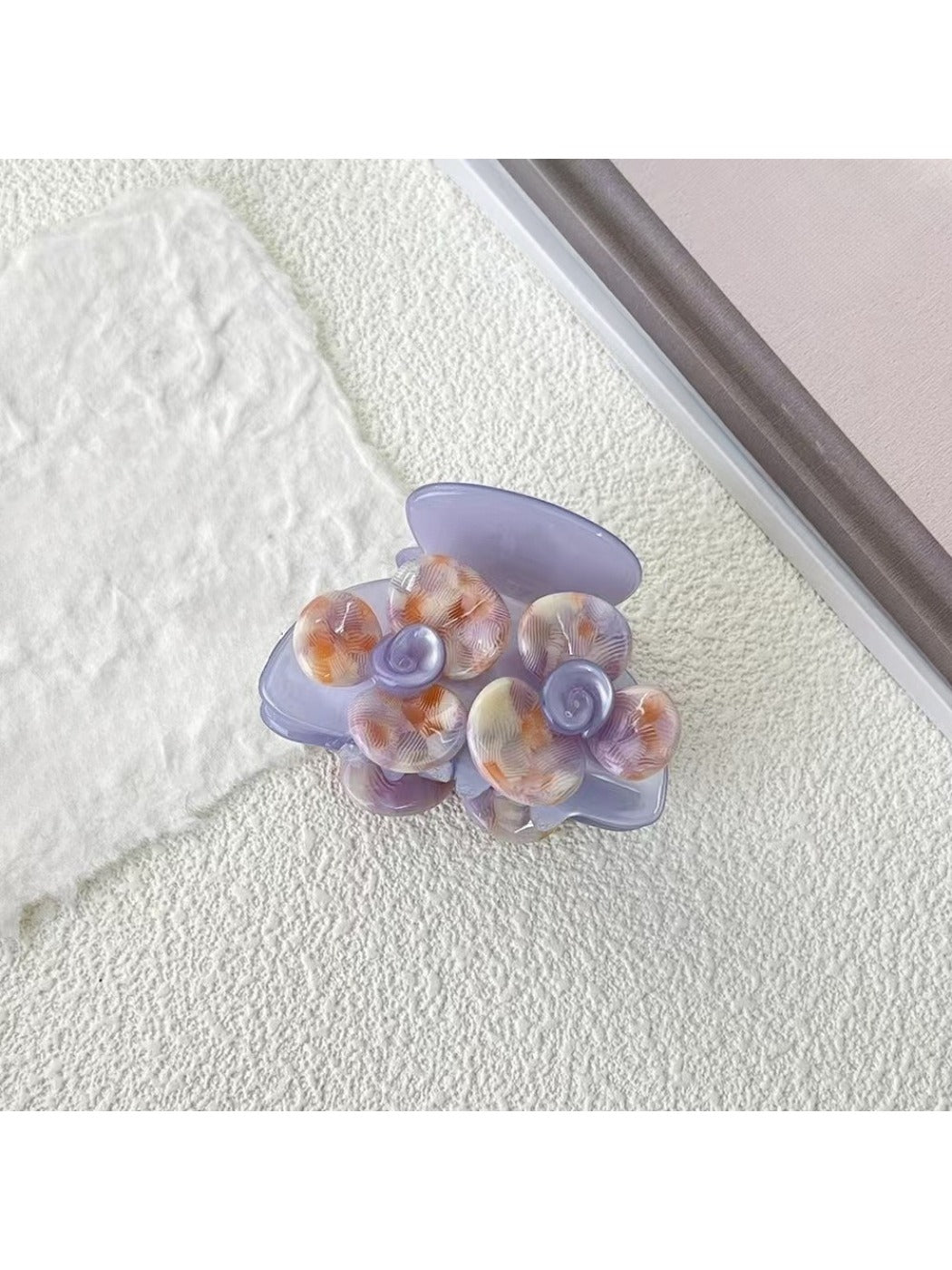 Beau - Fashionable Acetate Flower Pattern Hair Clip