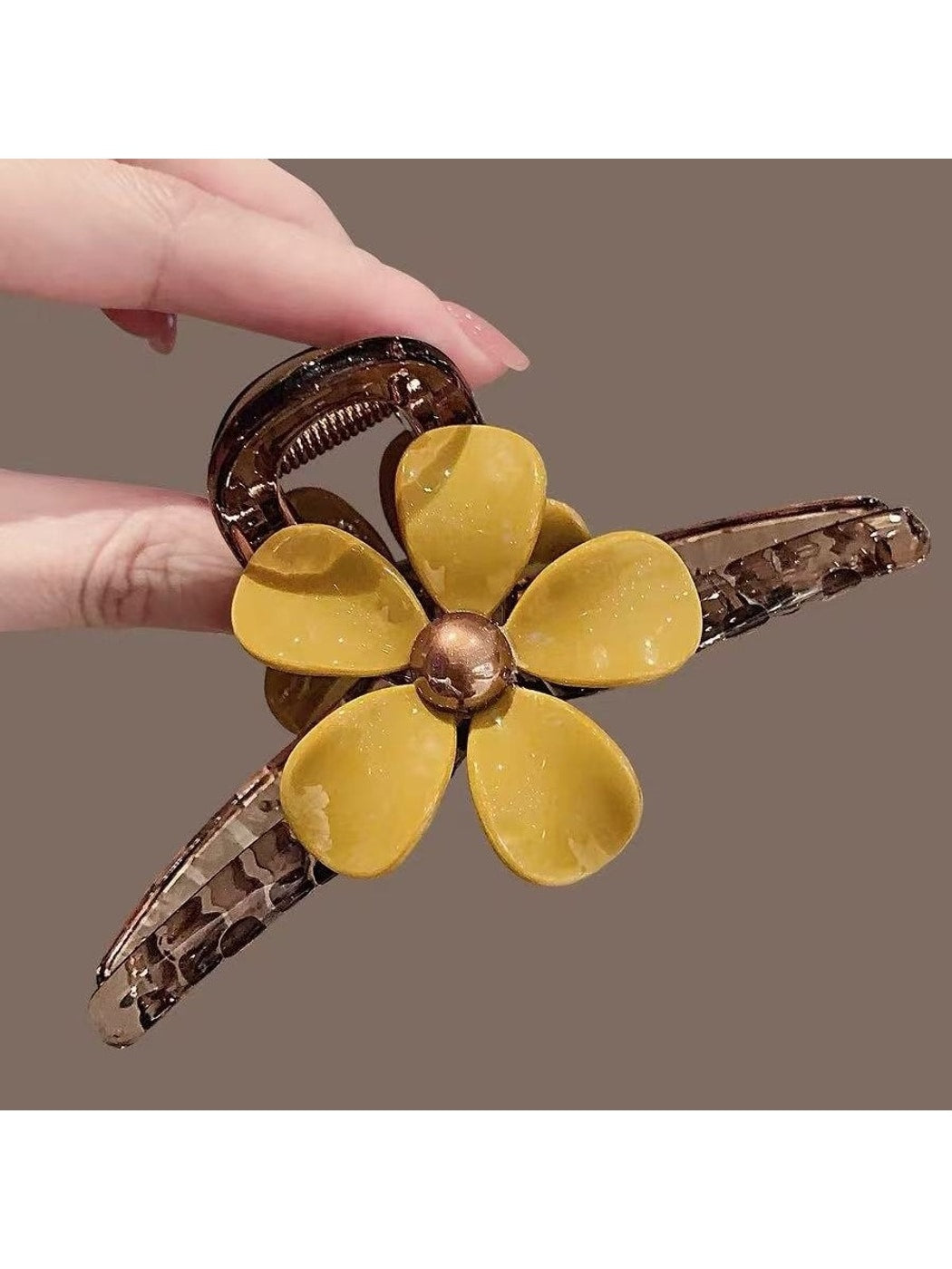 Beau - Flower Petal PVC Alloy Decorative Claw Clip