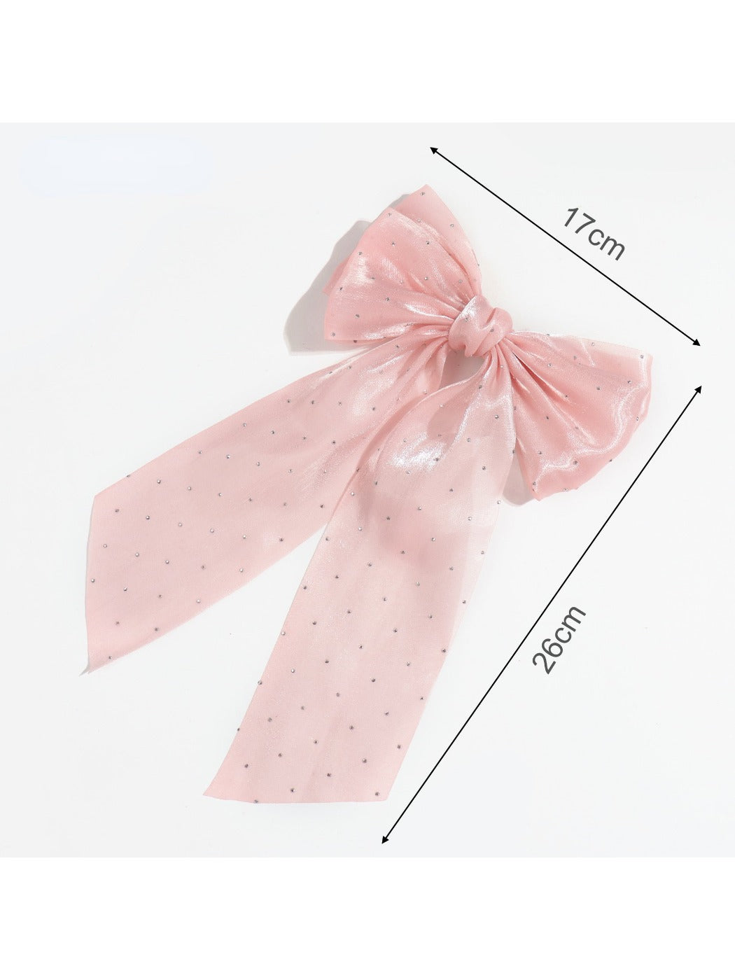 Beau - Pink Ribbon Polka Dot Hair Clip