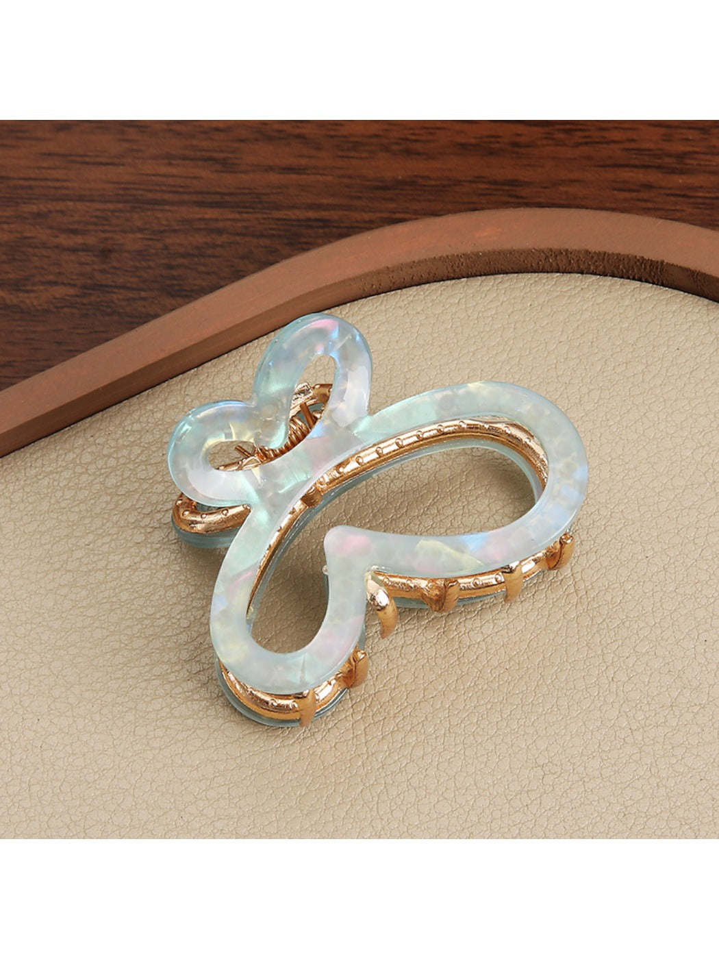 Beau - Butterfly Shaped Iridescent Hair Claw Clip