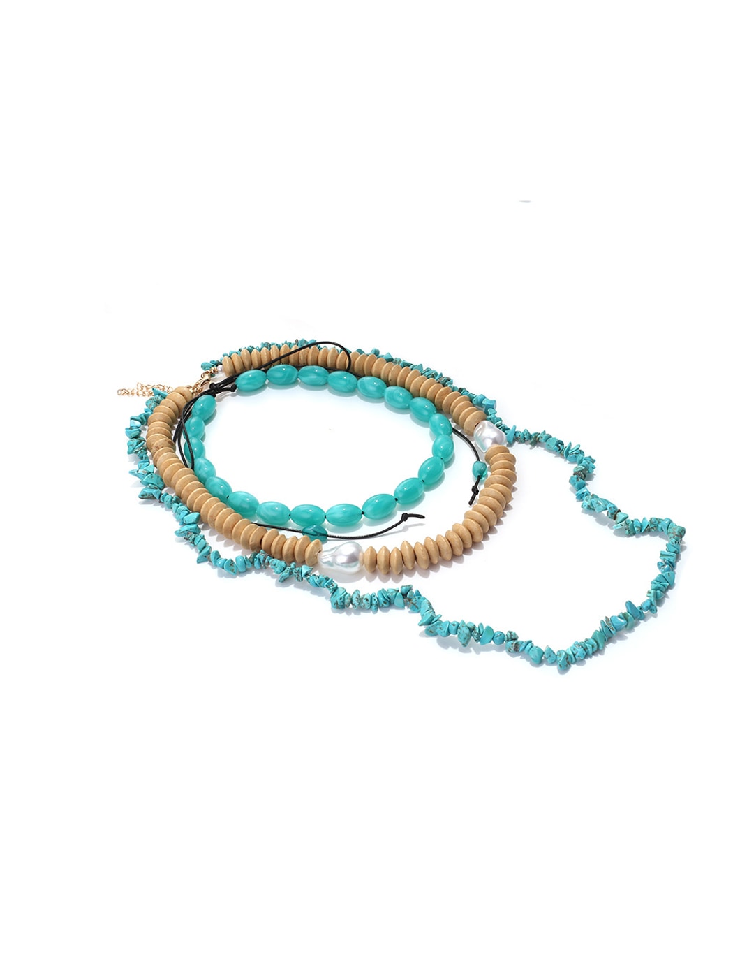Nozari - Vintage Inspired Layered Bead Detail Necklace