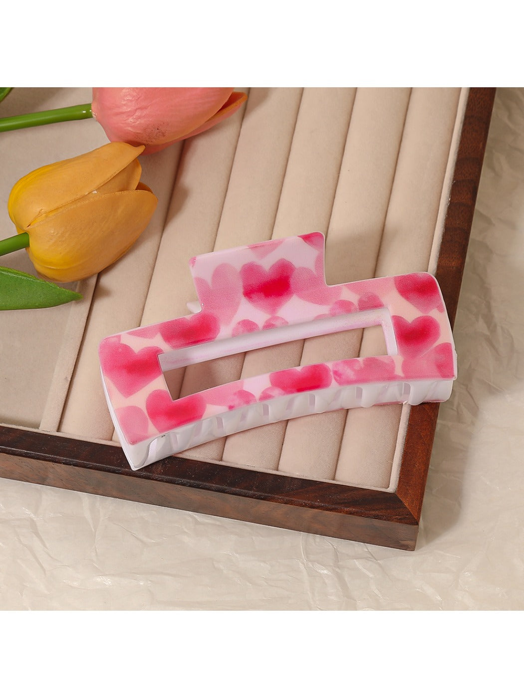 Beau - Valentine's Heart Motif Claw Clip