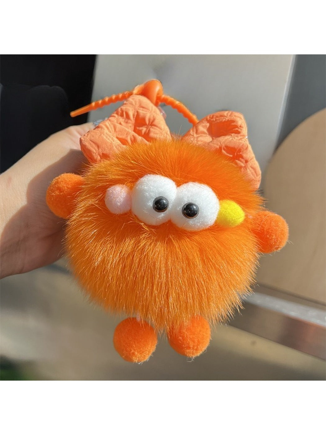 Keypus - Cute Bow Coal Ball Keychain