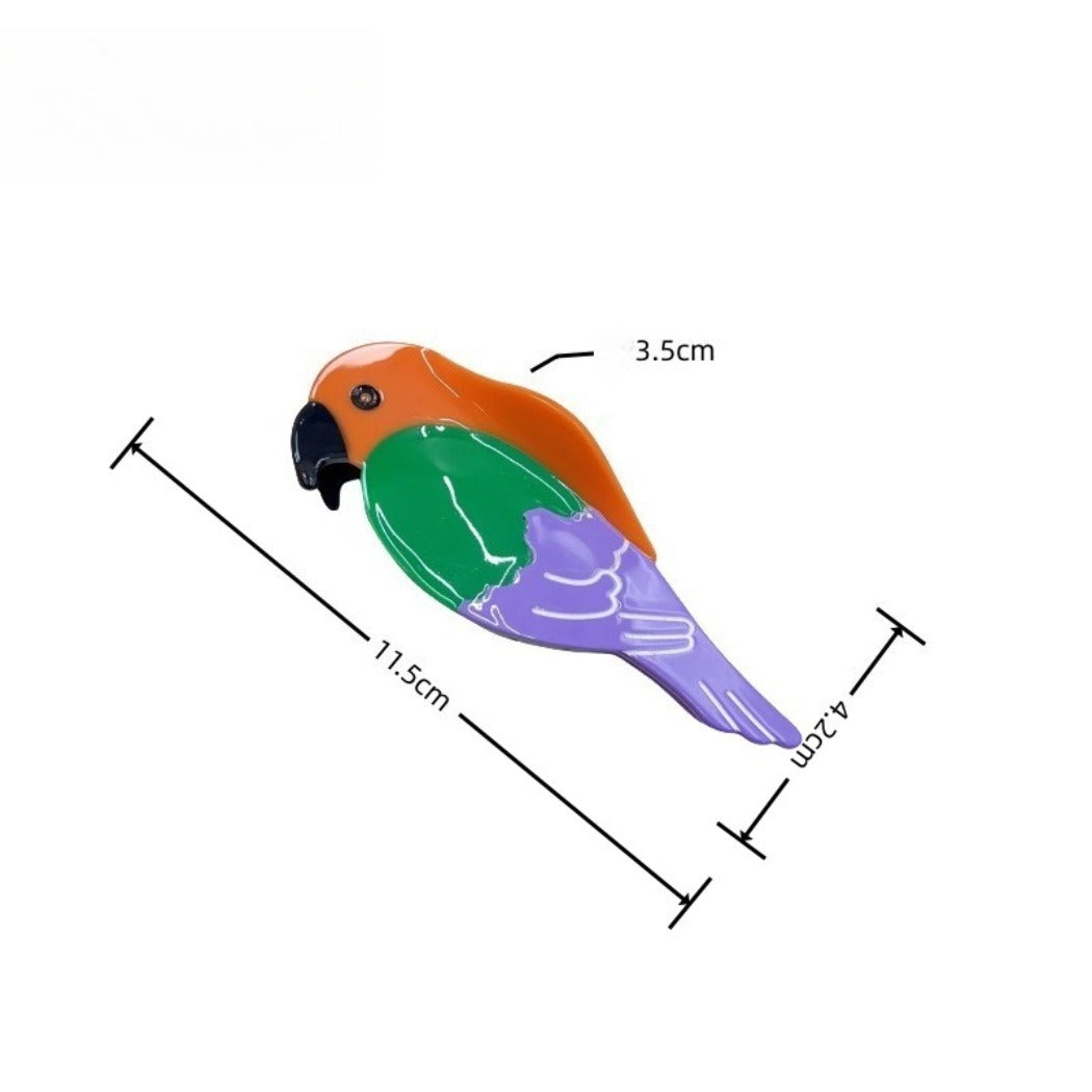 Beau - Parrot-Shaped Multicolor Hair Claw