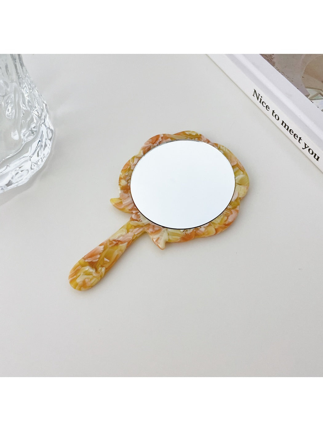 Mirroray - Stylish Rose Design Acetate Vanity Mirror