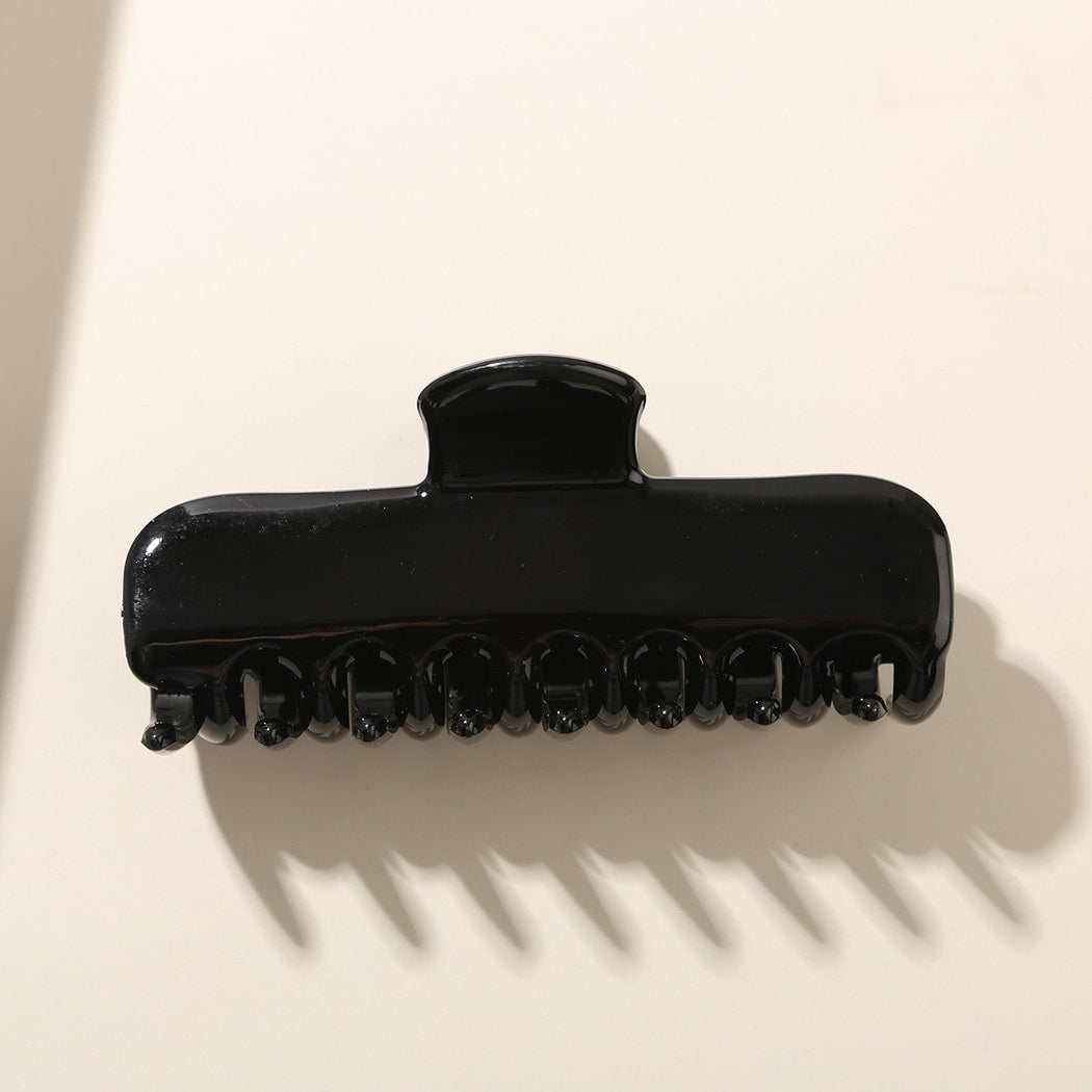 Beau - Retro Gloss Finish Rectangular Claw Hair Clip