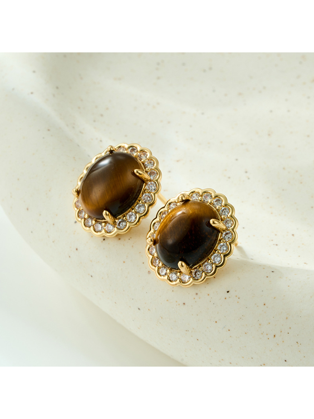 Earedge - Vintage Oval Geometric Alloy Stud Earrings