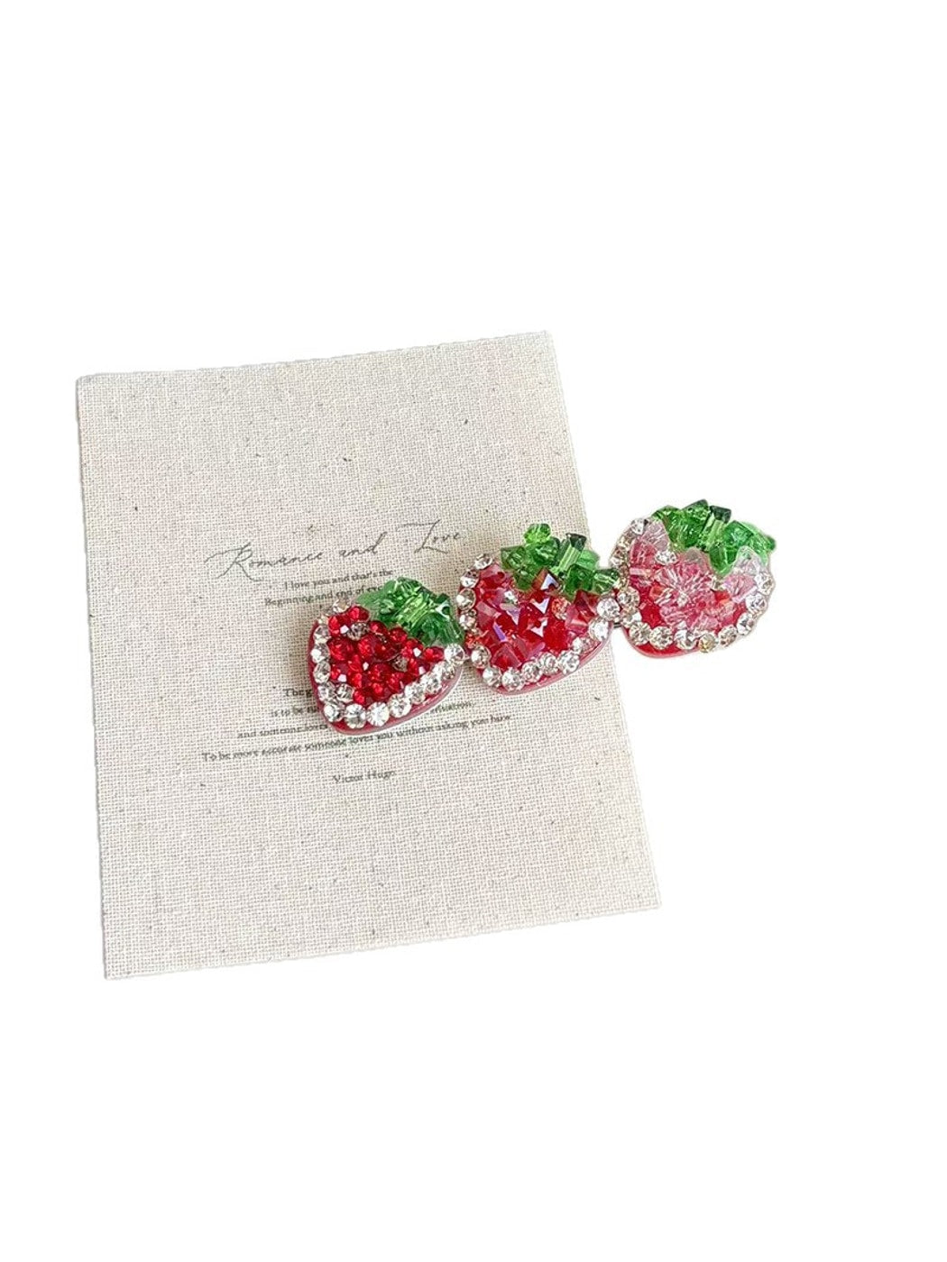 Beau - Cartoon Strawberry Duckbill Side Hair Clip