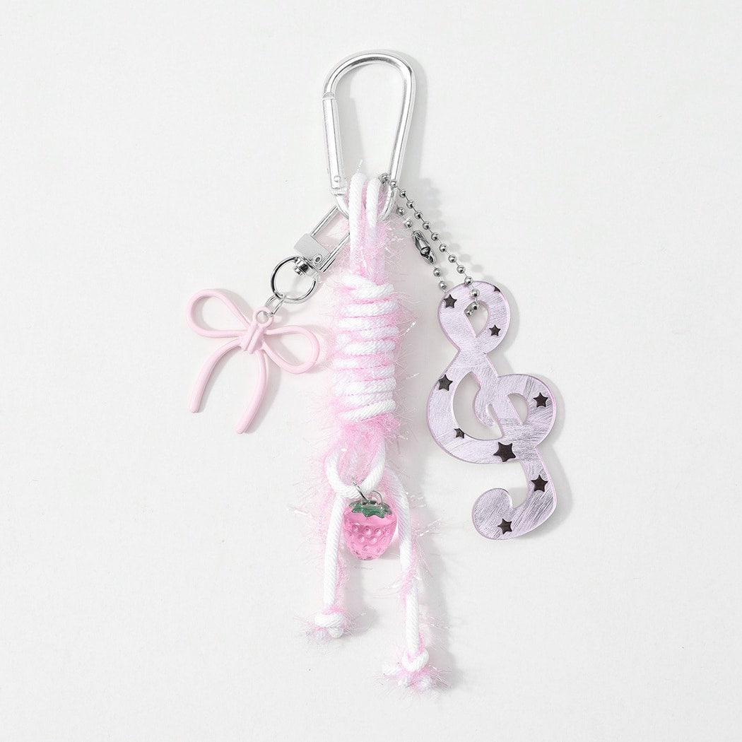 Keypus - Y2K Star Music Note Charm Keychain