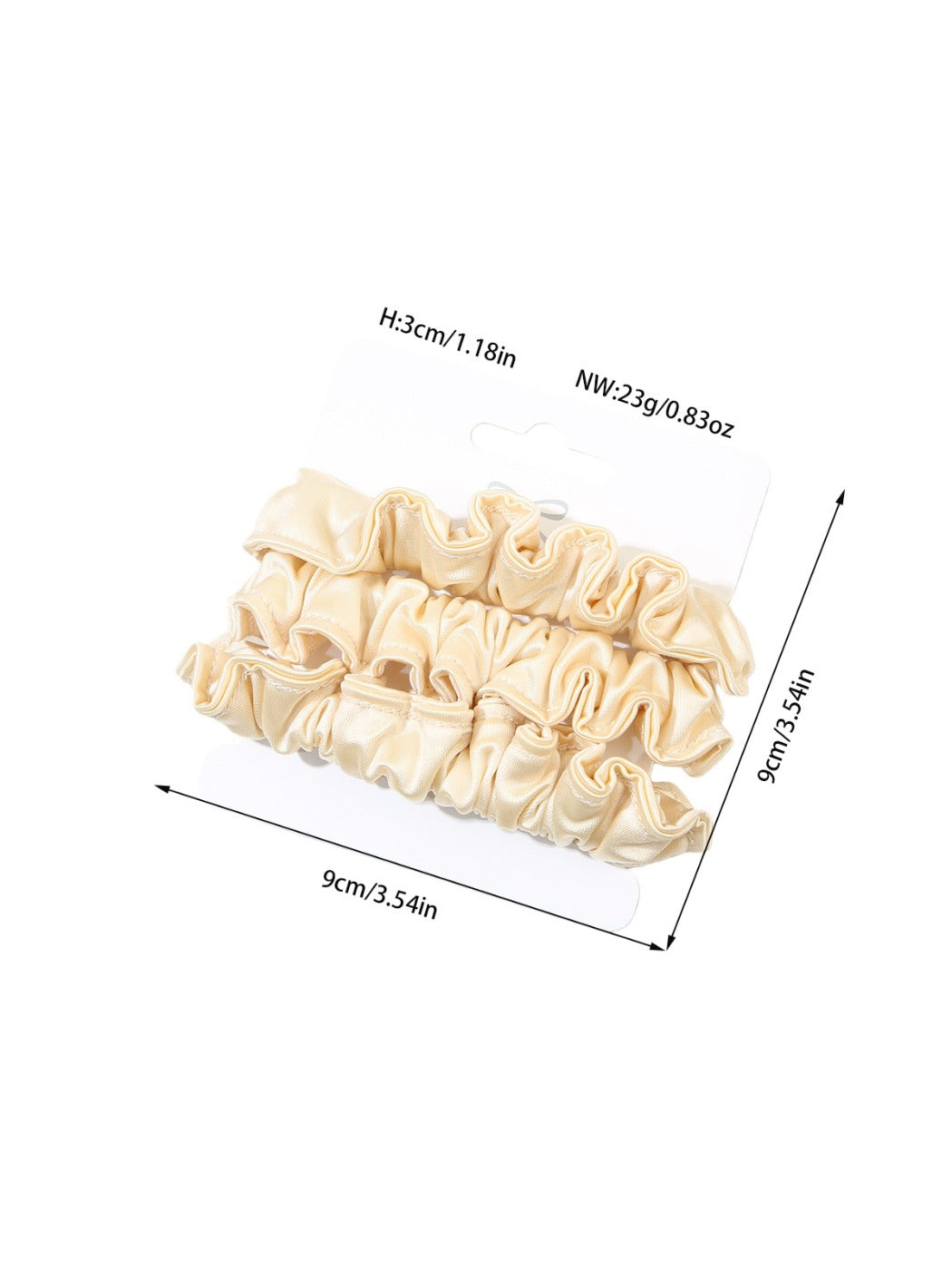 Gifty - Elegant Satin Hair Scrunchies 3 Pack