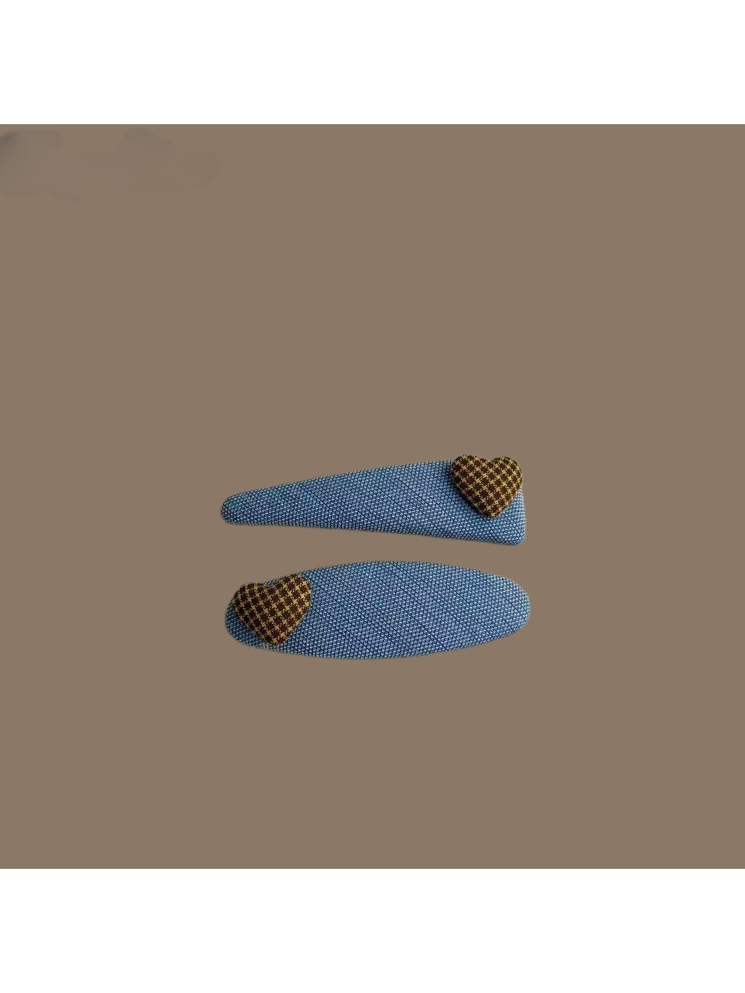 Beau - Heart Detail Fabric Side Bangs Hair Clip