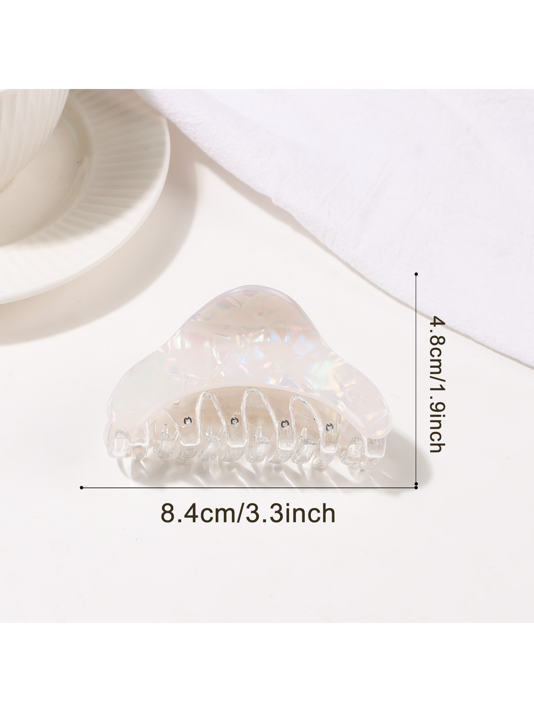 Beau - Iridescent Textured PVC Claw Hair Clip
