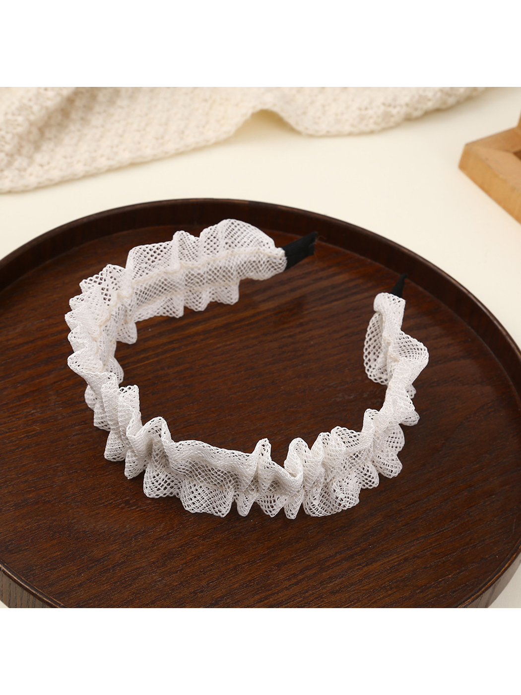 Gifty - Sweet Mesh Ruffle High Crown Headband