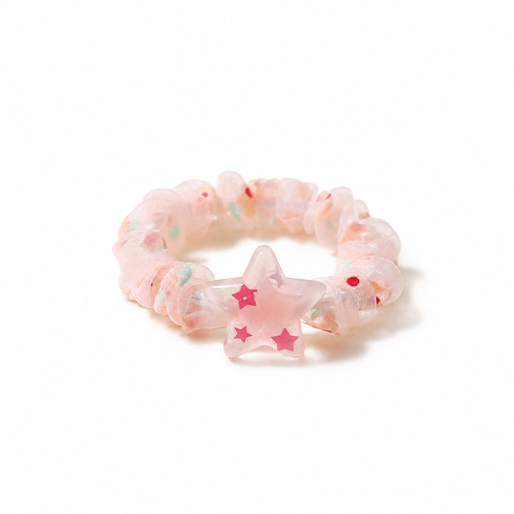 Pastel Star Hair Tie - Pink