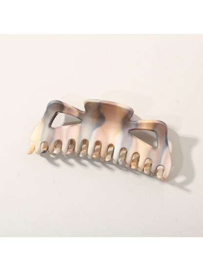 Beau - Ink Wash Striped Shark Hair Claw Clip