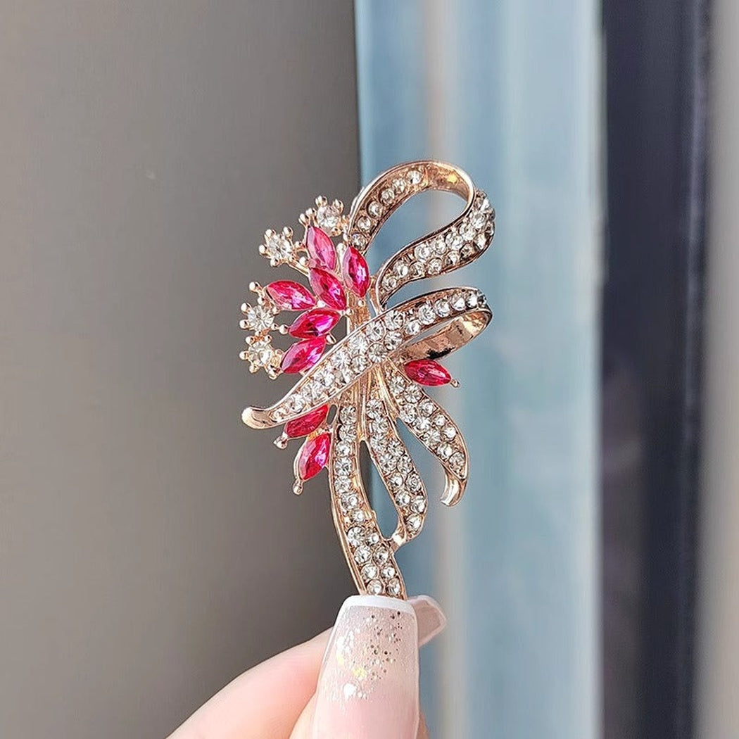 Brovia - Looping Floral Spray Brooch