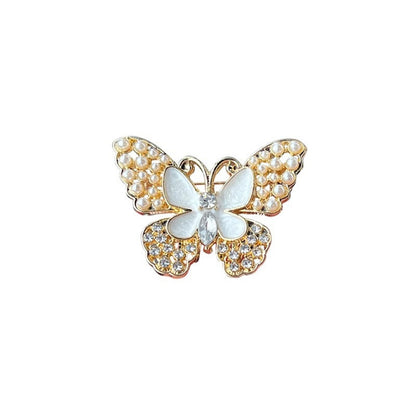 Brovia - White Layered Butterfly Brooch