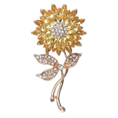 Brovia - Sunflower Leaf Stem Brooch