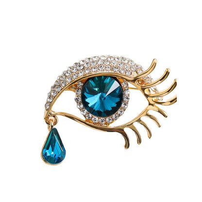Brovia - Blue Eye Drop Brooch