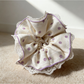 Gifty - Polka Dot Lace Trim Hair Scrunchie
