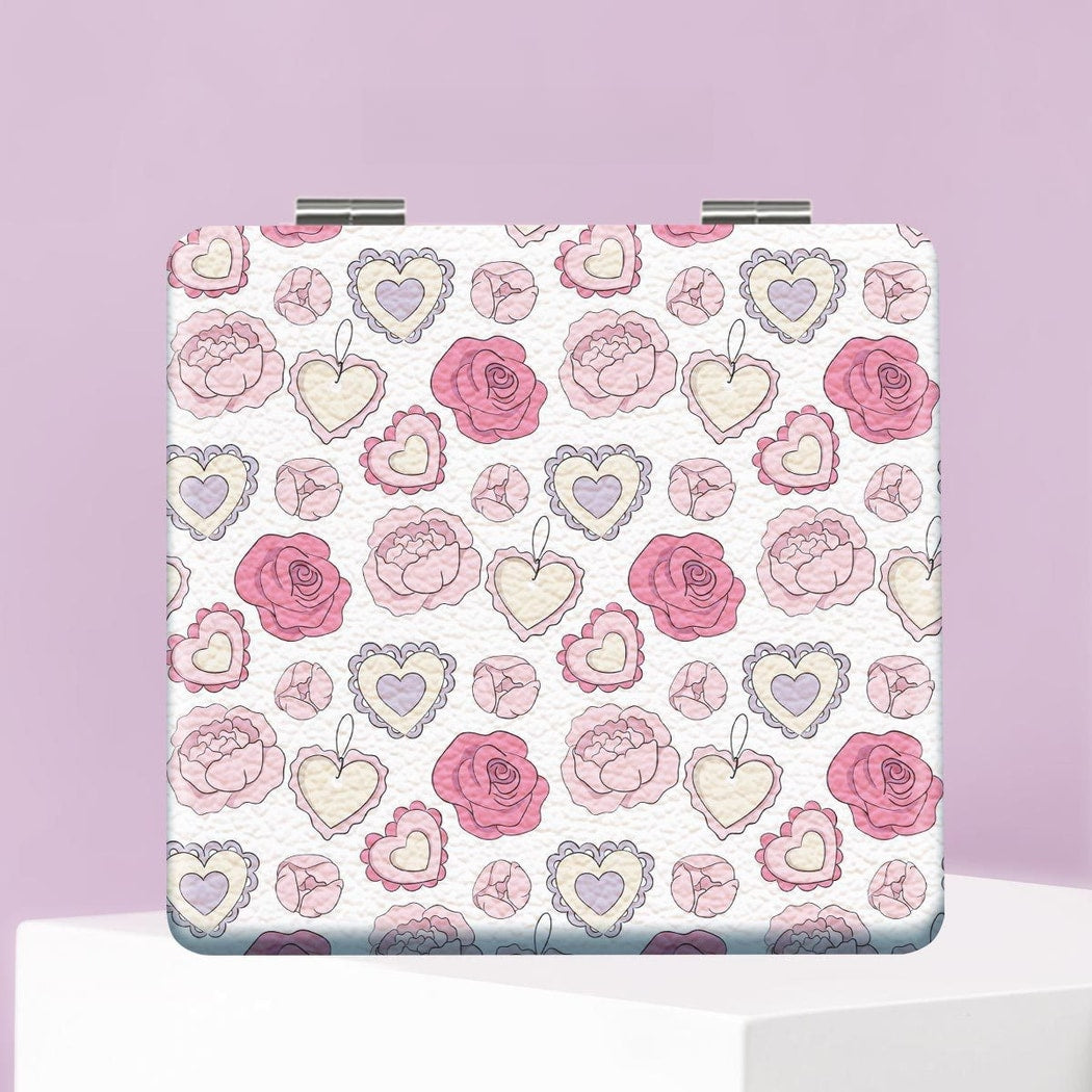 Mirroray - Foldable Heart and Flower Makeup Mirror