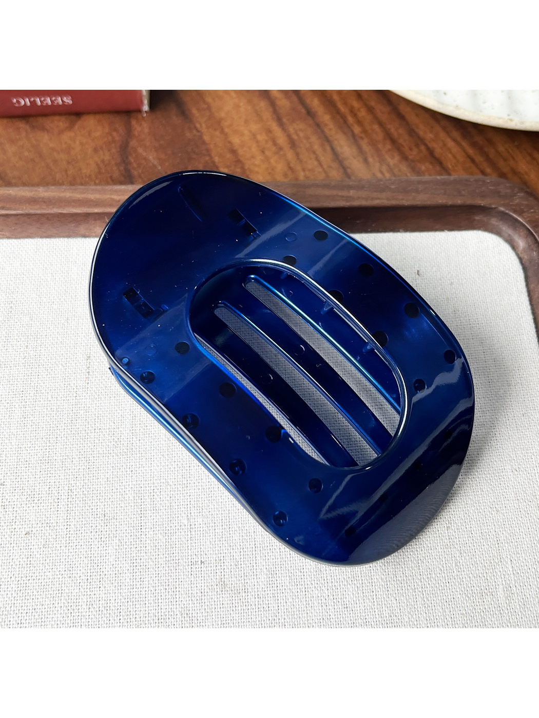 Beau - PC Bow Accent Geometric Ring Hair Claw Clip