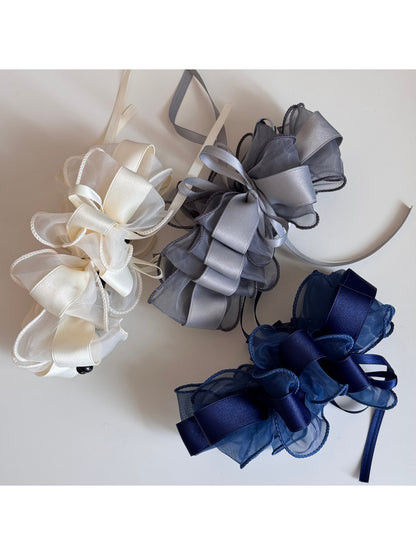Beau - Sweet Ruffle Bow Fabric Banana Clip