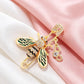 Brovia - Bee Wing Dangle Safety Pin Brooch, detail view