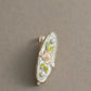 Beau - Green Floral Oval Hair Clip, detail view