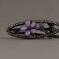 Beau - Purple Floral Oval Barrette, detail view