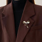 Brovia - White Ribbon Bow Brooch - view 2