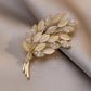 Brovia - White Wheat Branch Brooch - view 2