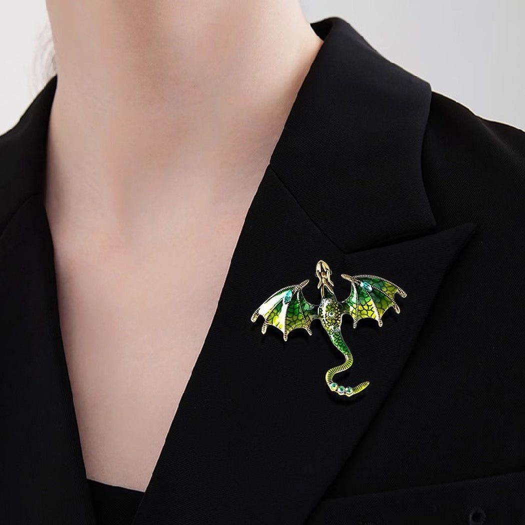 Brovia - Winged Dragon Brooch - view 2