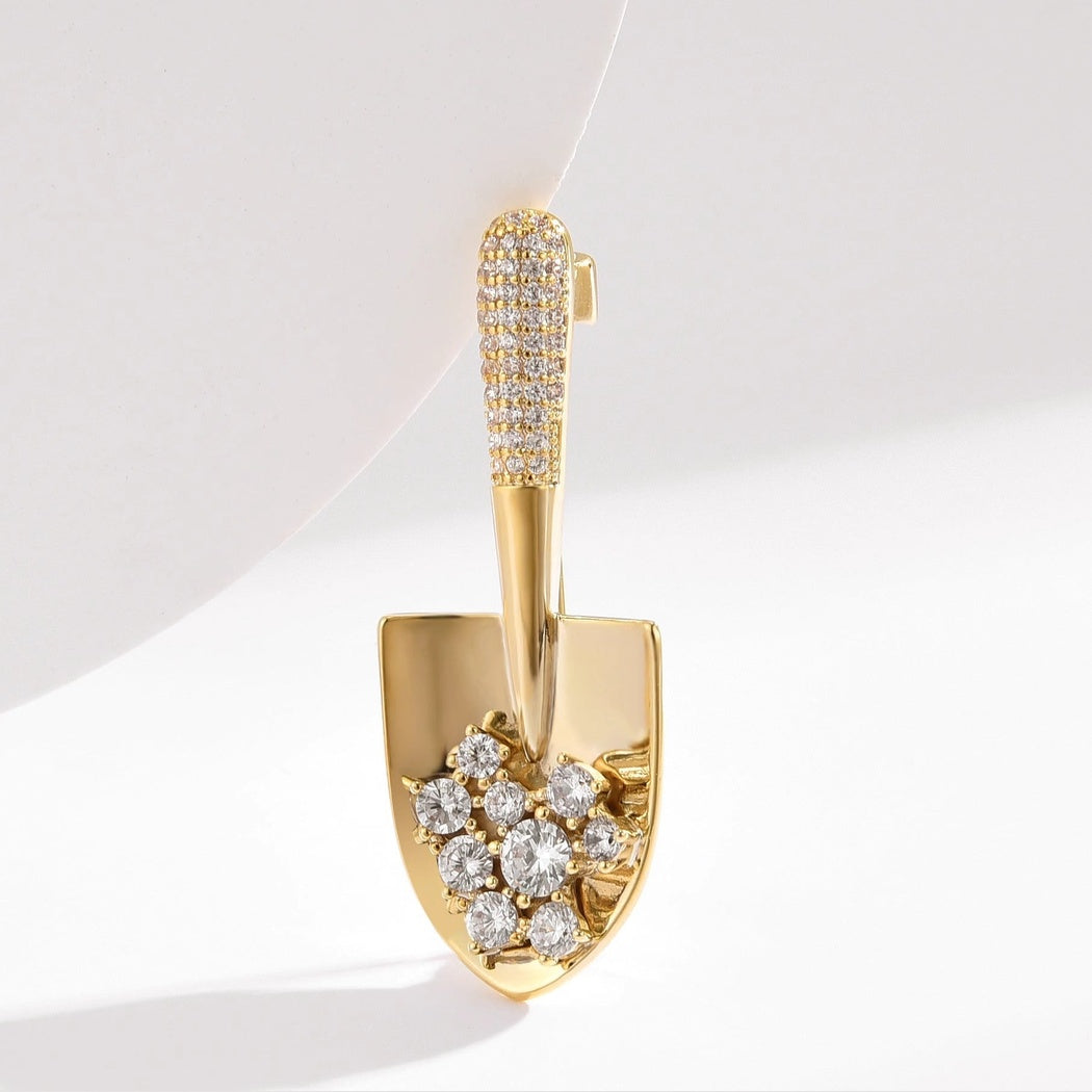 Brovia - Floral Shovel Brooch - view 2