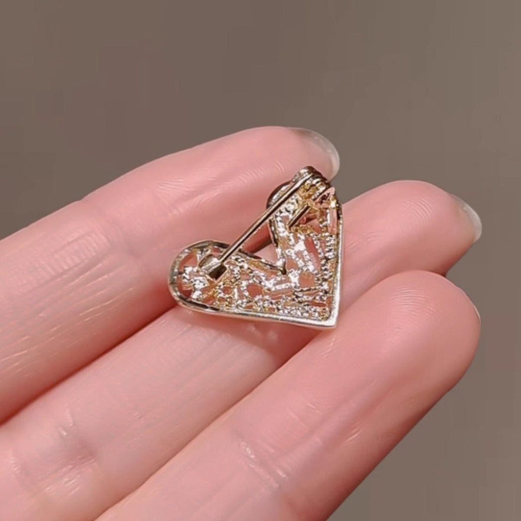 Brovia - Open Heart Brooch - view 2