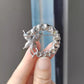 Brovia - Round Butterfly Wreath Brooch - view 2