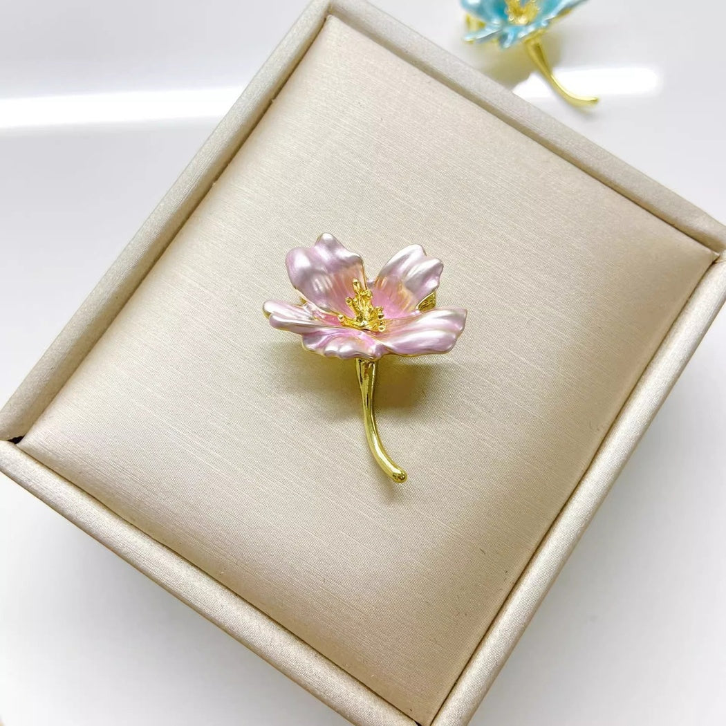 Brovia - Pastel Blossom Stem Brooch - view 2