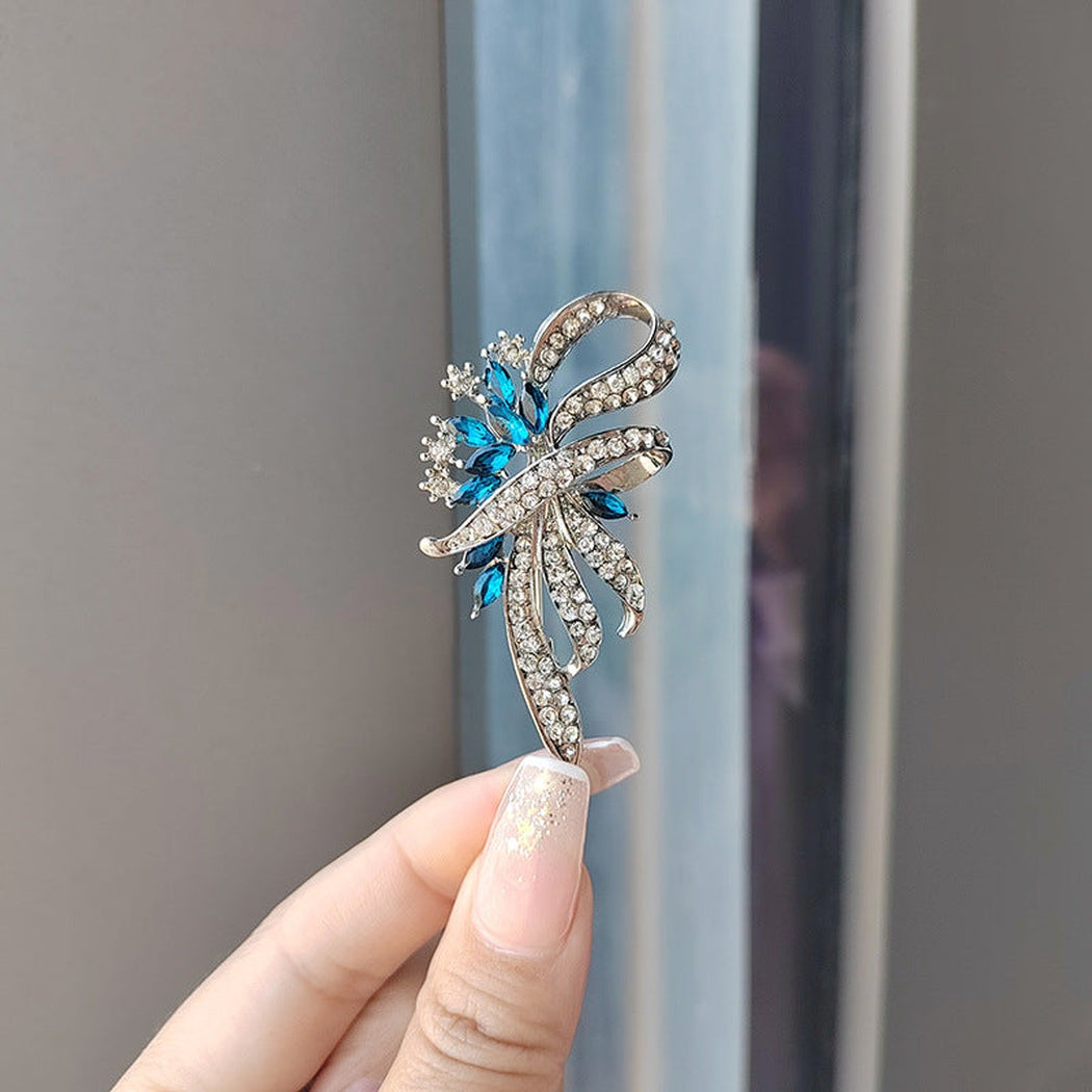 Brovia - Looping Floral Spray Brooch - view 2