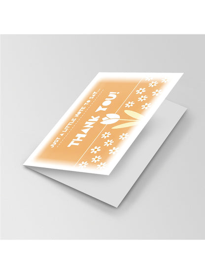 Carduria - Floral Pattern Thank You Greeting Card