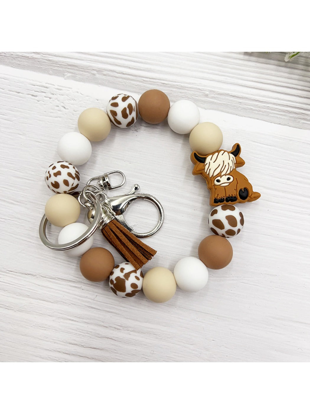 Keypus - Cartoon Animal Tassel Silicone Keychain
