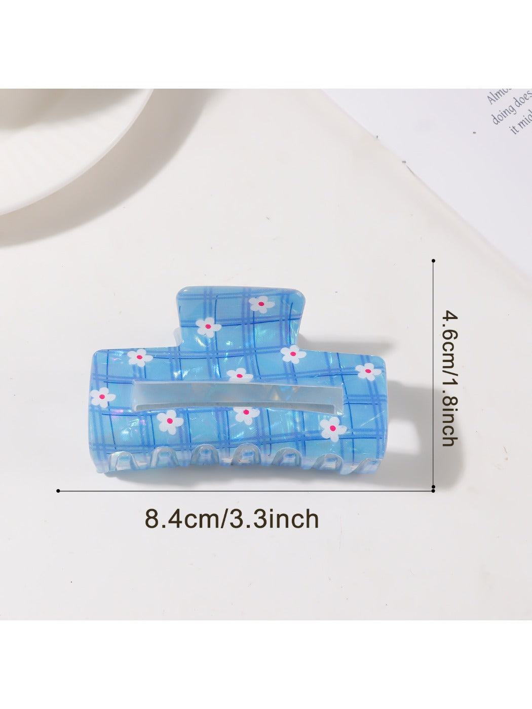 Beau - Elegant Plaid Square Hair Claw Clip